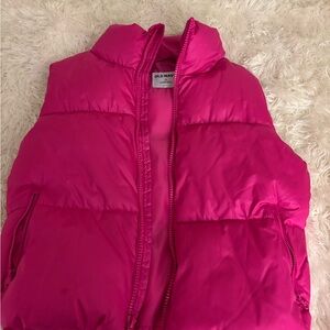 Old Navy Fuchsia Puffer Vest